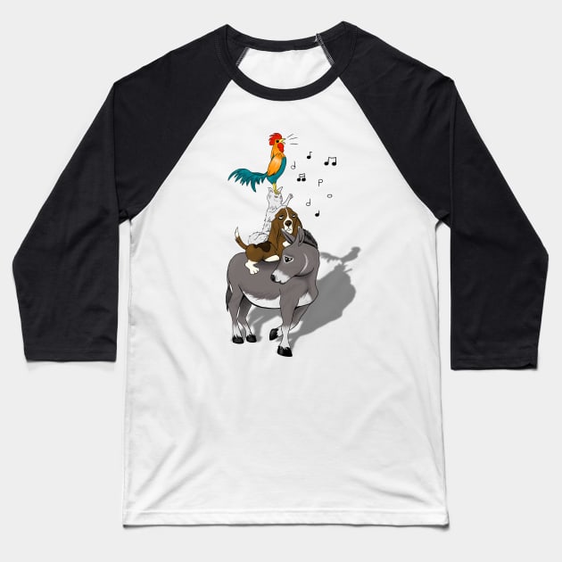 The Musicians of Bremen Baseball T-Shirt by Patsi Nahmi Designs